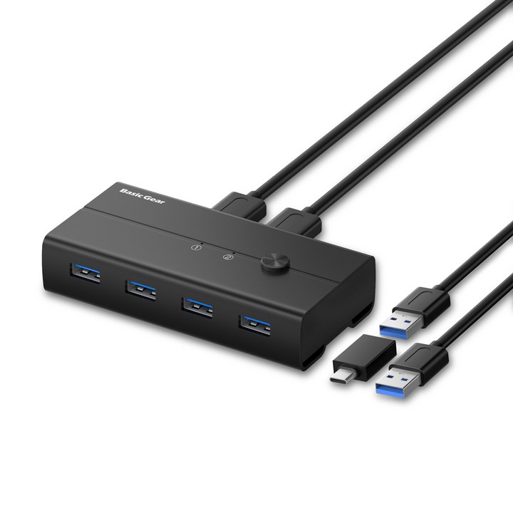 베이직기어 USB 4포트 KVM 스위치, 단일상품, 1개