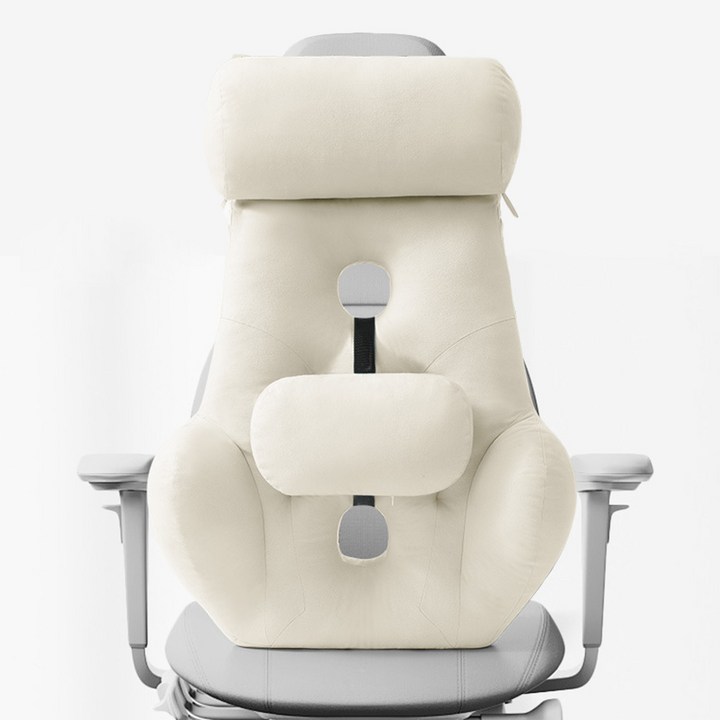 Pogeuni 사무실 사무용 바른자세 허리 쿠션 조절가능한 고급형 대형 의자 등받이 쿠션