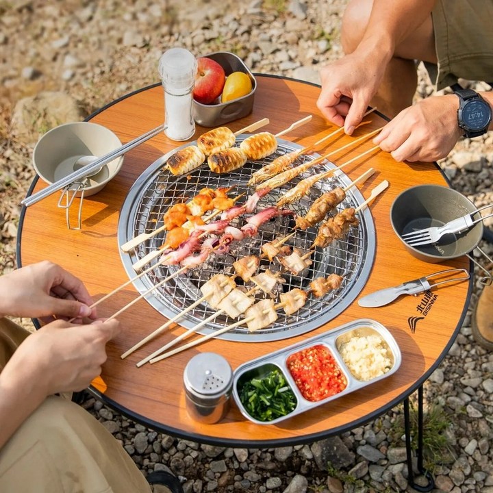 굿초이스 야외 캠핑 바베큐 화로대 접이식 테이블