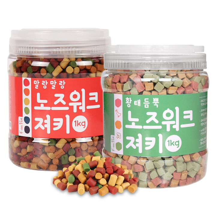 킵펫 말랑말랑 노즈워크 져키 1kg 황태듬뿍 노즈워크 져키 1kg 대용량 훈련용 칭찬용 국내산 강아지간식