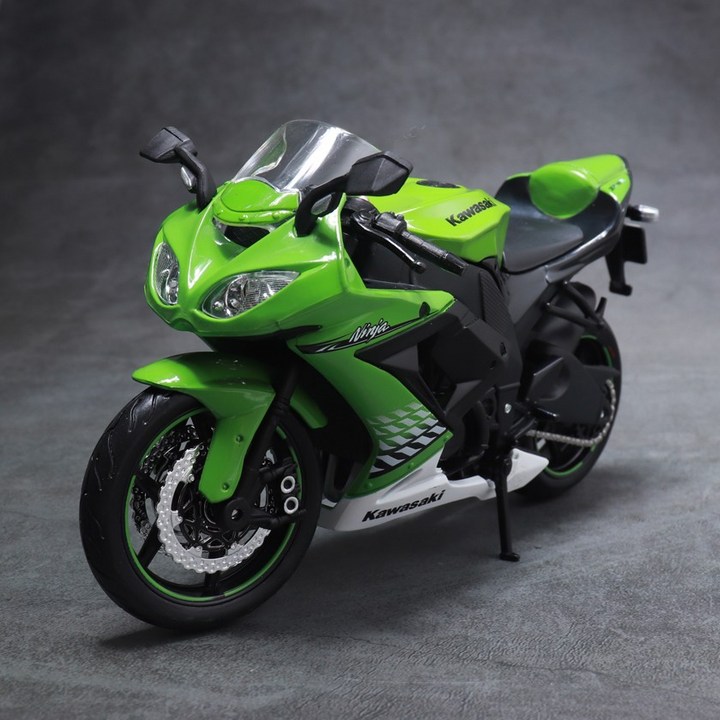 마이스토 112 다이캐스트 오토바이모형 바이크피규어, 가와사키 닌자 ZX10R 그린, 1개 마이스토 112 다이캐스트 오토바이모형 바이크피규어, 가와사키 닌자 ZX10R 그린, 1개