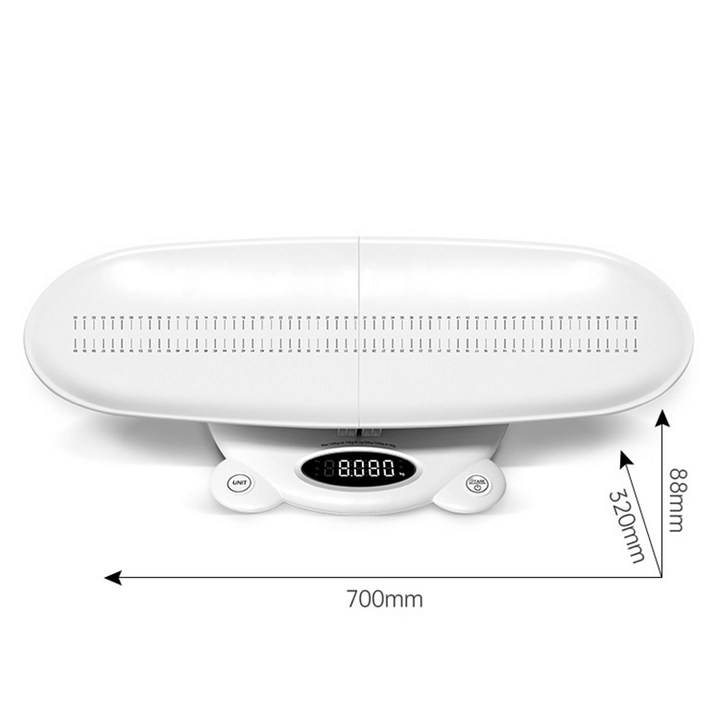 코코 가정용 아기 체중계 & 반려동물 저울, 신생아 전자 정밀 저울 120kg, 엄마와 아기 체중계, 1개, 흰색, 색깔