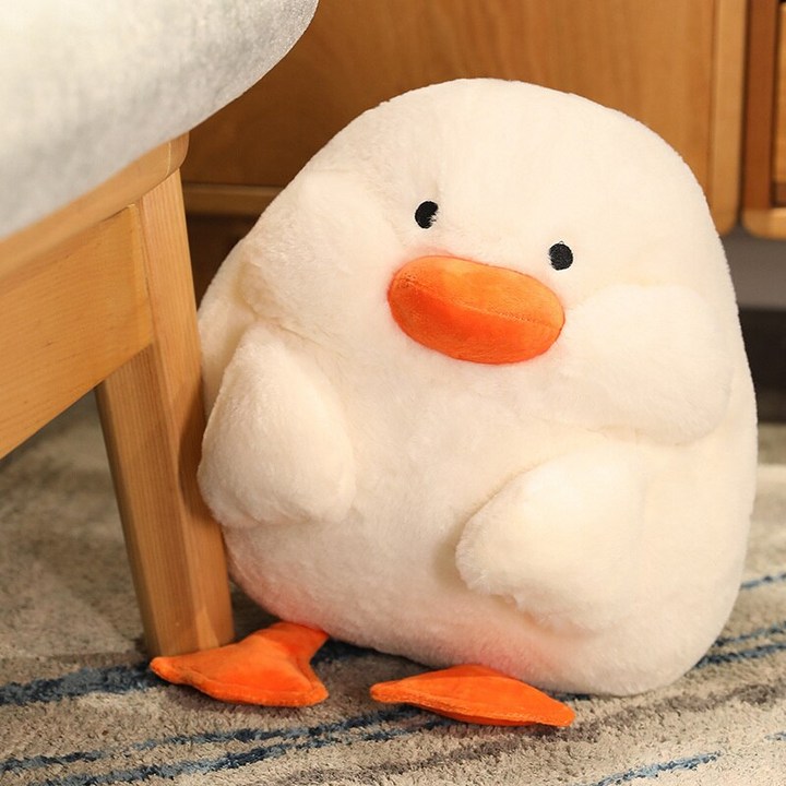 살림백단 캠핑담요 오리 무릎담요 오리담요 핸드워머 인형쿠션 낮잠쿠션, 화이트