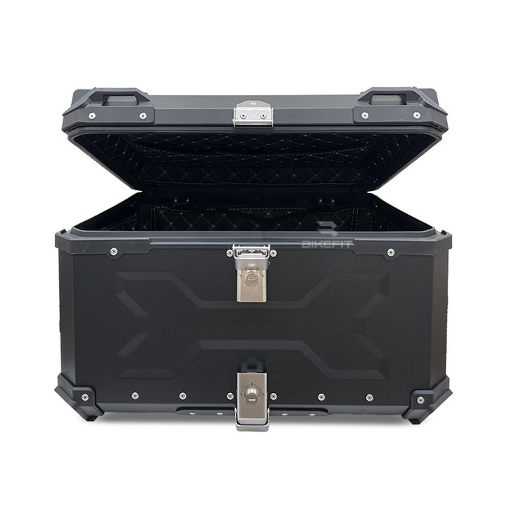 오토바이 트렁크 배달통 알루미늄 탑박스 85L 배달대행 용품 무광블랙 BIGMALL, 블랙무광