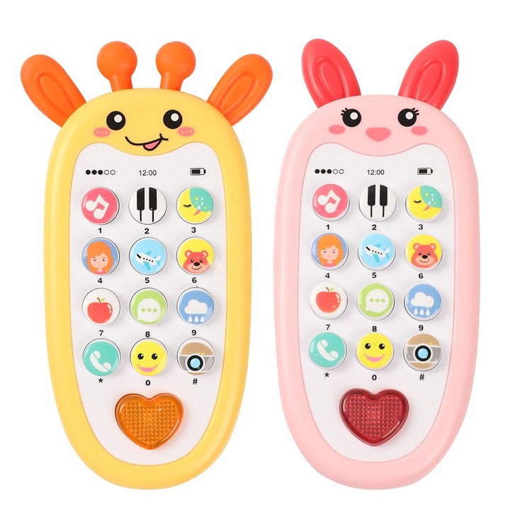 베어블리 73가지 멜로디 아기 핸드폰 장난감 2개입 전화 통화 역할 놀이