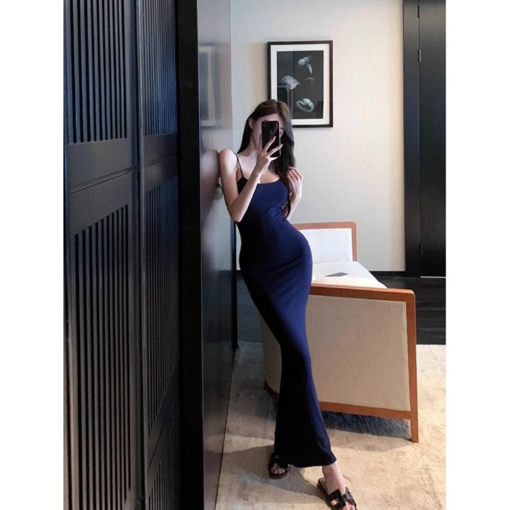 옷깔난다 슬림핏 나시 머메이드 원피스 얌얌원피스