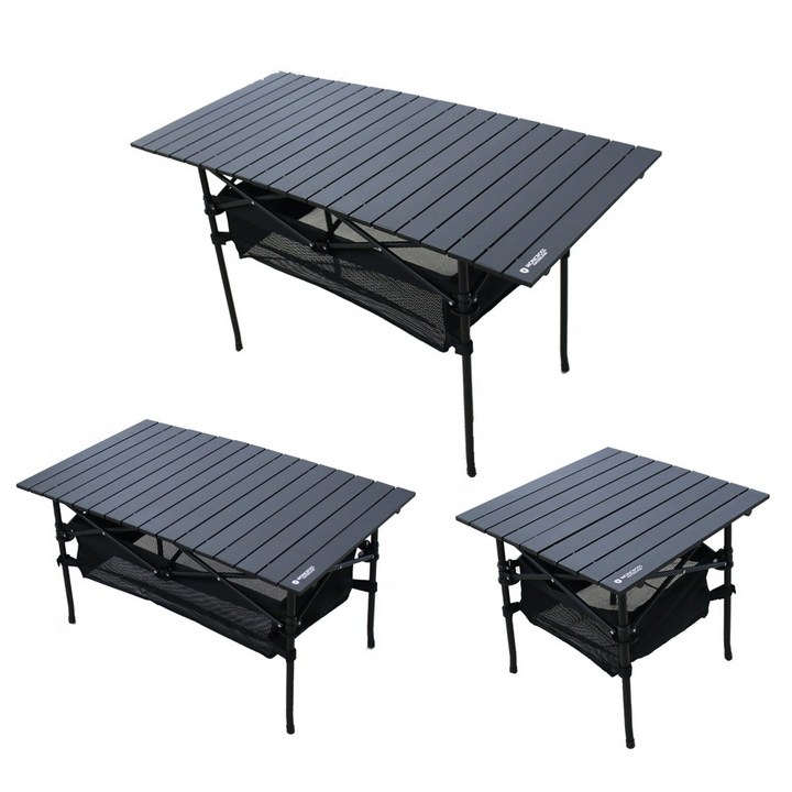 토르박스igt 몽크로스 알프스 접이식 캠핑 롤 테이블 폴딩 야외 알루미늄 테이블 S M L