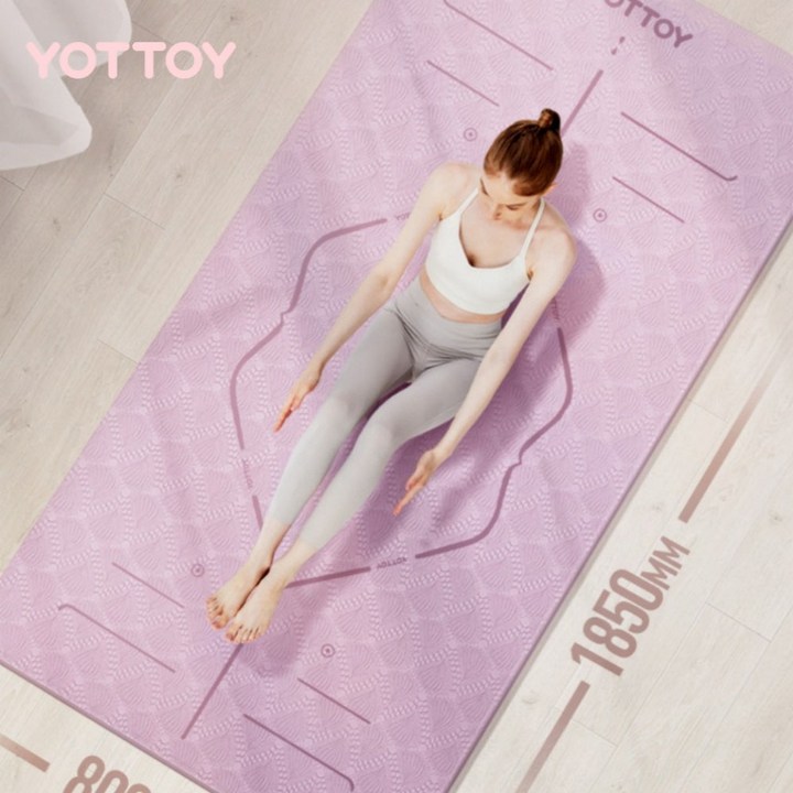 YOTTOY 요토이 리얼 TPE 두꺼운 요가매트 1.2cm 빅사이즈 핑크 퍼플, 핑크, 1개 YOTTOY 요토이 리얼 TPE 두꺼운 요가매트 1.2cm 빅사이즈 핑크 퍼플, 핑크, 1개