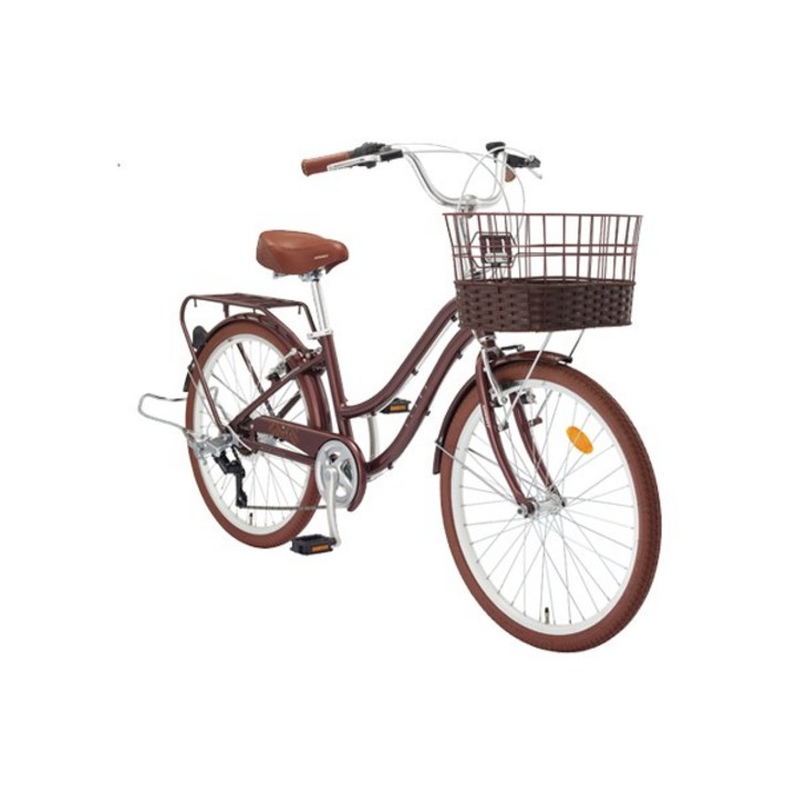 2022 스마트자전거 24 클라라 - 100% 완조립 클래식 디자인 알루미늄 바구니 자전거