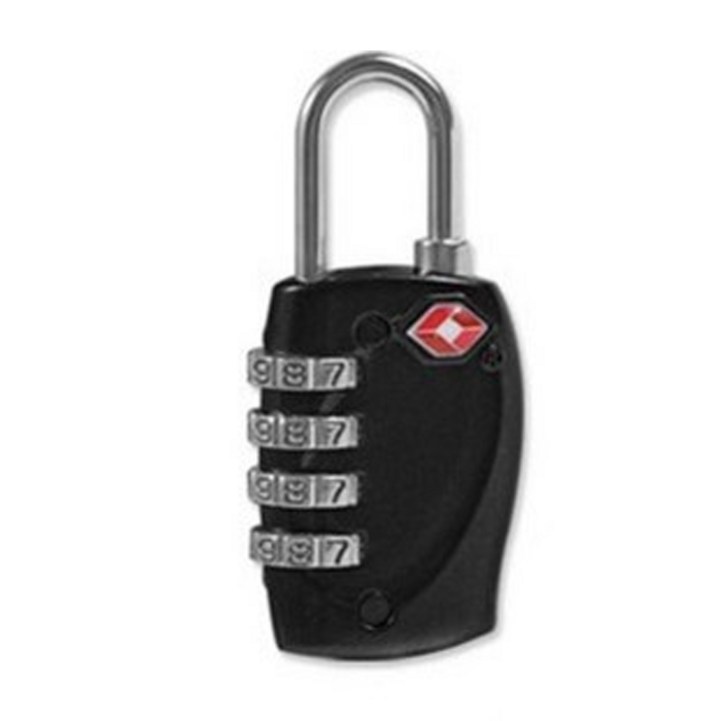 캐리어자물쇠 TSA 여행용 4중번호잠금 자물쇠 블랙