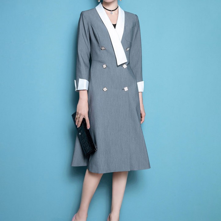 아뗄릭 트윌카라 코트형 원피스 10020 빅사이즈 포함