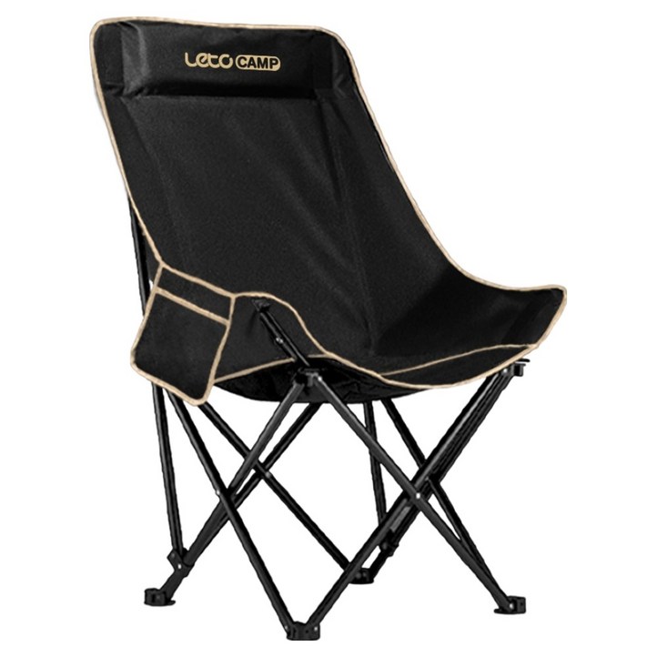 레토 경량 접이식 와이드 롱 컴포트 캠핑의자 LCPCL06, 1개, 블랙