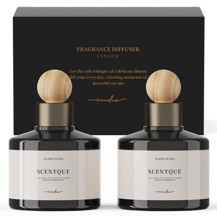 아이엠듀 프리미엄 퍼퓸 차량용 디퓨저 200ml x 2p, 일랑일랑, 1개