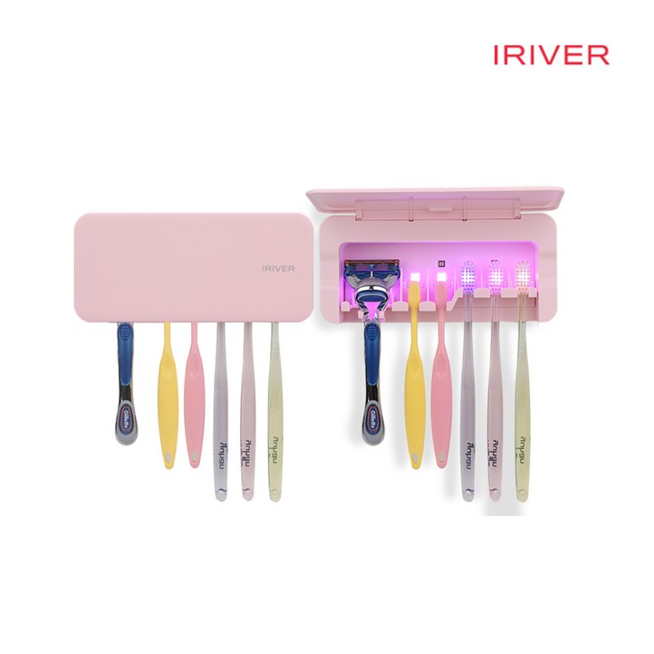 아이리버 UVCLED 칫솔살균기 TM7300U, 핑크