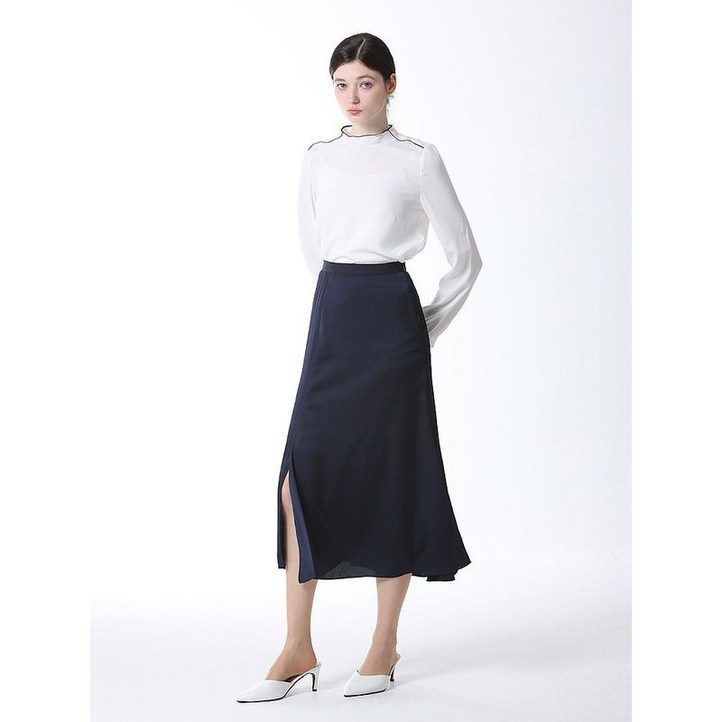 이앤씨 실키 펄 롱스커트 택가격 149000원