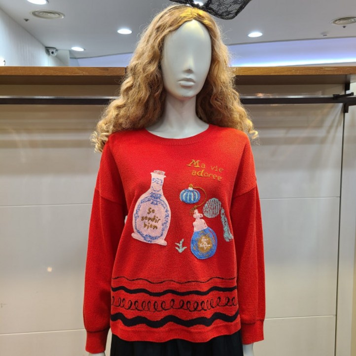베네통 퍼품패치니트(BAKP68261)