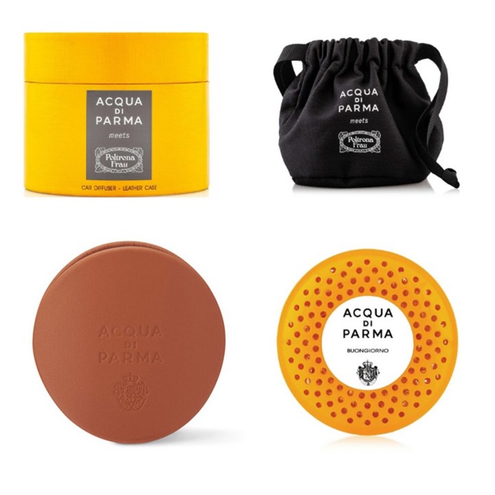 아쿠아디파르마 차량방향제 브라운 케이스 세트, 브라운케이스 본조르노, 1세트