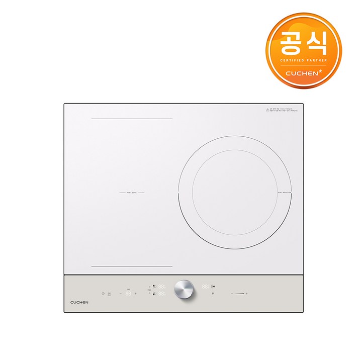쿠첸 3구 인덕션 전기레인지 플렉스존 개별화구 All 3400W 출력 CIREW33KD2B1 자가설치