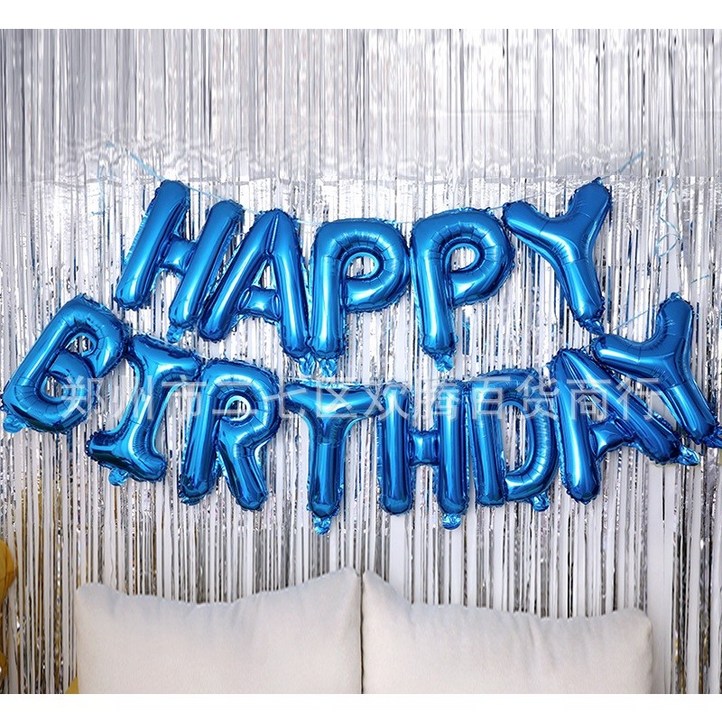 해피버스데이 happy birthday 16인치 글자풍선 가랜드, 블루