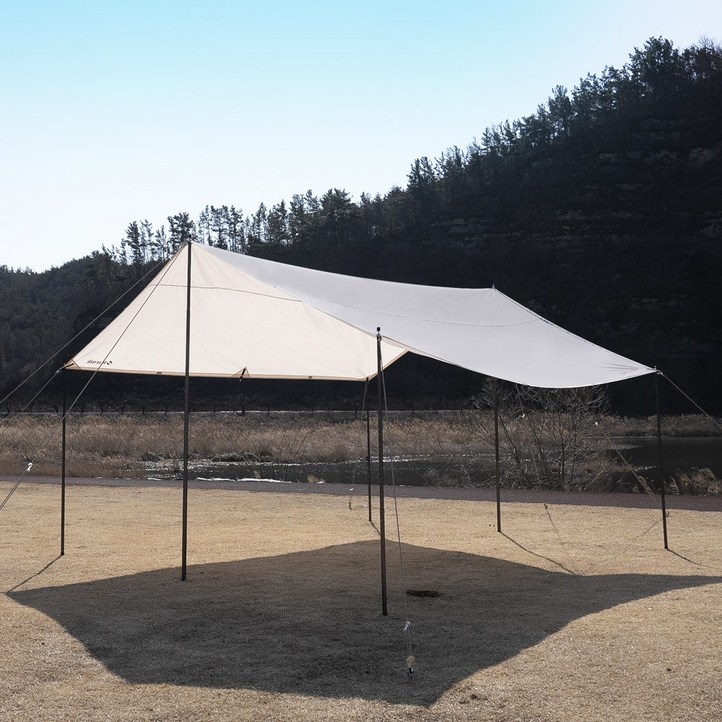 카르닉 치즈쉐이드 렉타 타프 대형 그늘막, 아이보리 L5.5m