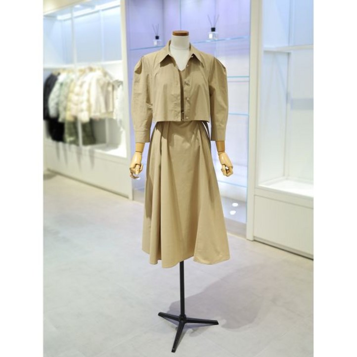 지컷 셔츠 레이어드 벨티드원피스7224337002DJ 1285109