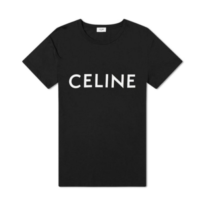 셀린느 로고 루즈핏 반팔 티셔츠 블랙 남성 2X681671Q 38AW
