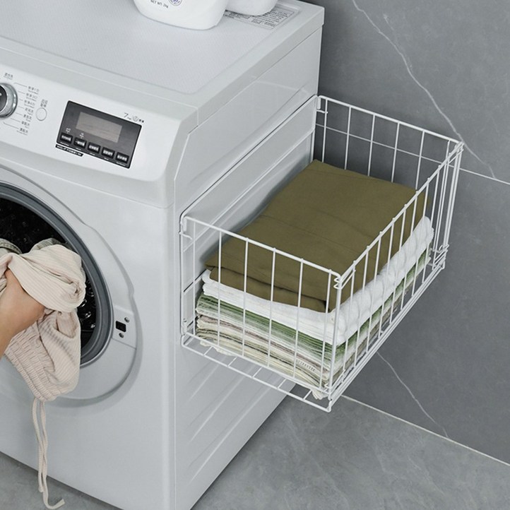 HK sell 스틸잇 접이식 자석 빨래바구니 다용도 냉장고 수납 바구니