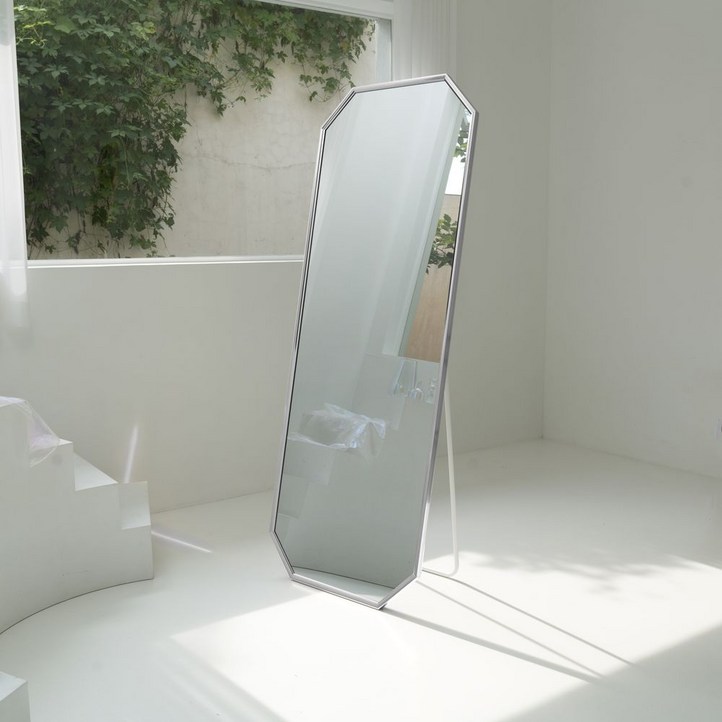 [브래그디자인] 700x1800 팔각 벽걸이 전신 거울 [BOLD] - 화이트골드,골드,로즈골드, 2. 화이트골드 - 투데이밈