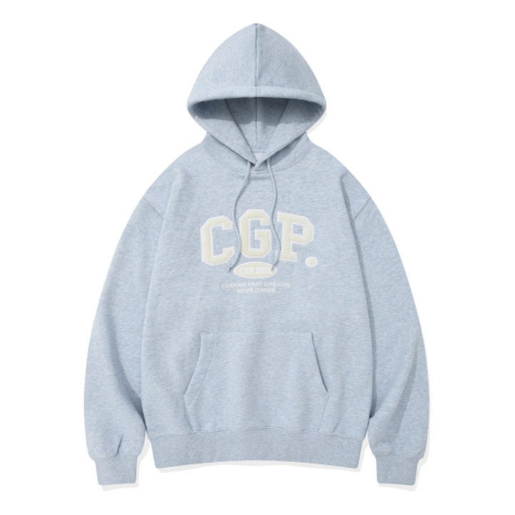 백화점,매장정품 코드그라피 CGP 아치 로고 후드티스카이블루