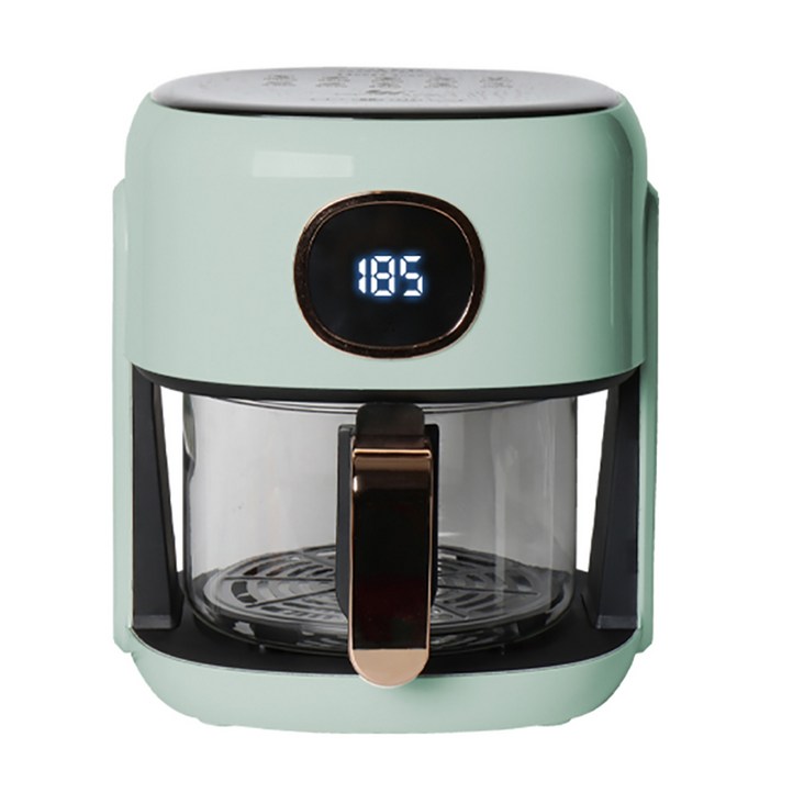 유로파크 내열 글라스 바스켓 디지털 에어프라이어 4리터, 민트, EU040H