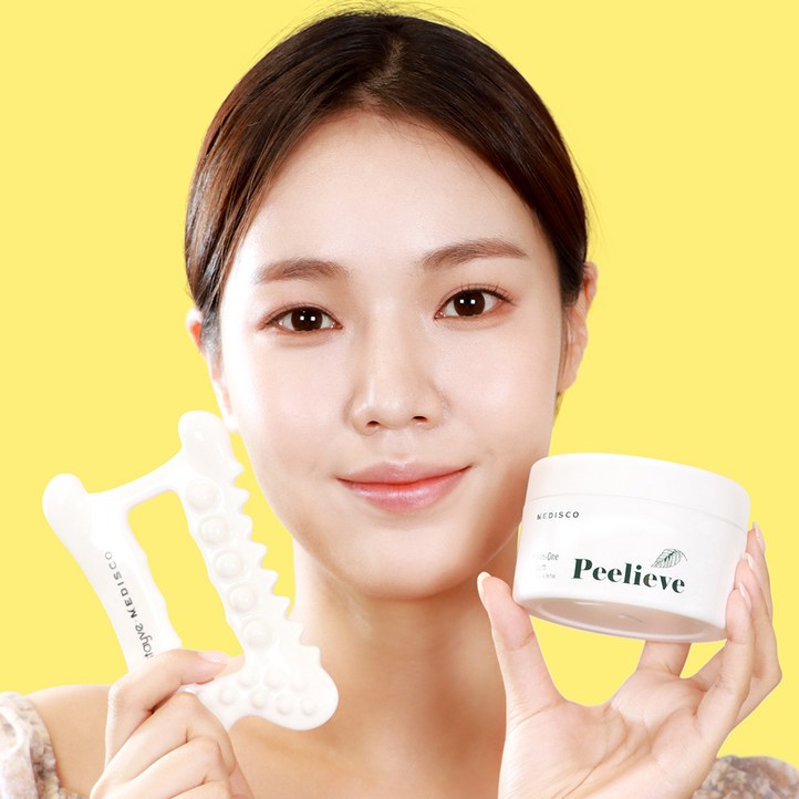 메디스코 괄사 마사지기 림프 순환 속살 얼굴 경락 두피 바디 얼굴 종아리 도자기 세라믹, 1개