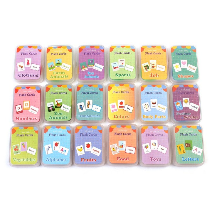 요요키즈세트상품 영어낱말카드18종세트, 세트영어낱말카드18종세트, 1개