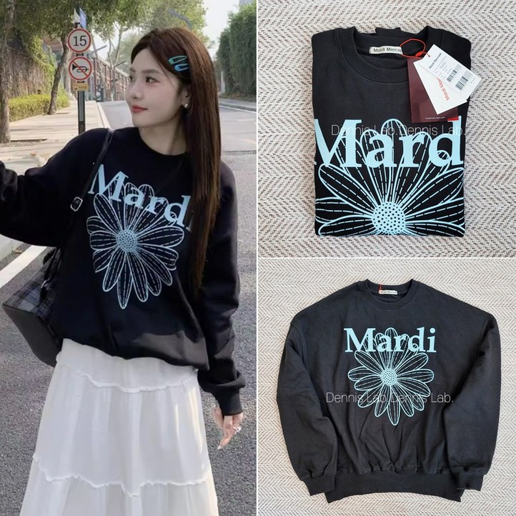 마르디메크르디 맨투맨꽃 플라워 스웻셔츠