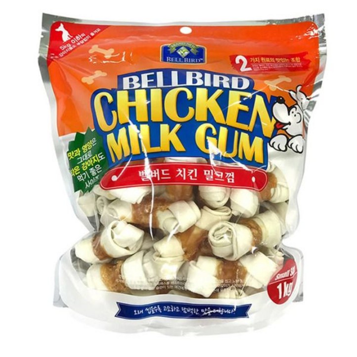 벨버드 치킨밀크껌 1kg스몰 911cm 코스트코 소형 개껌 애견간식