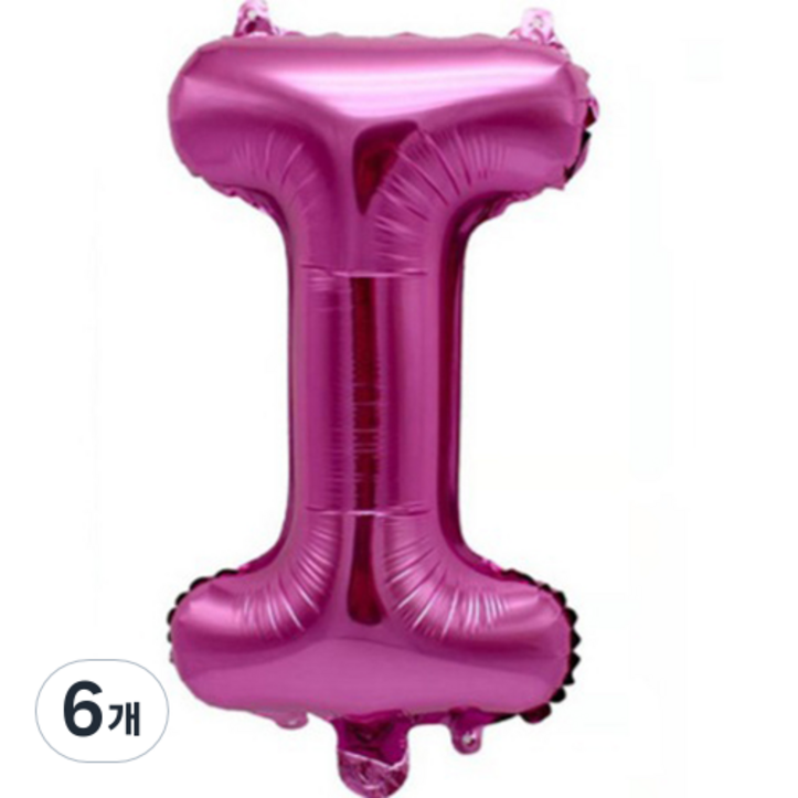 팡파티 레터링 알파벳 풍선 I 40cm, 퍼플, 6개