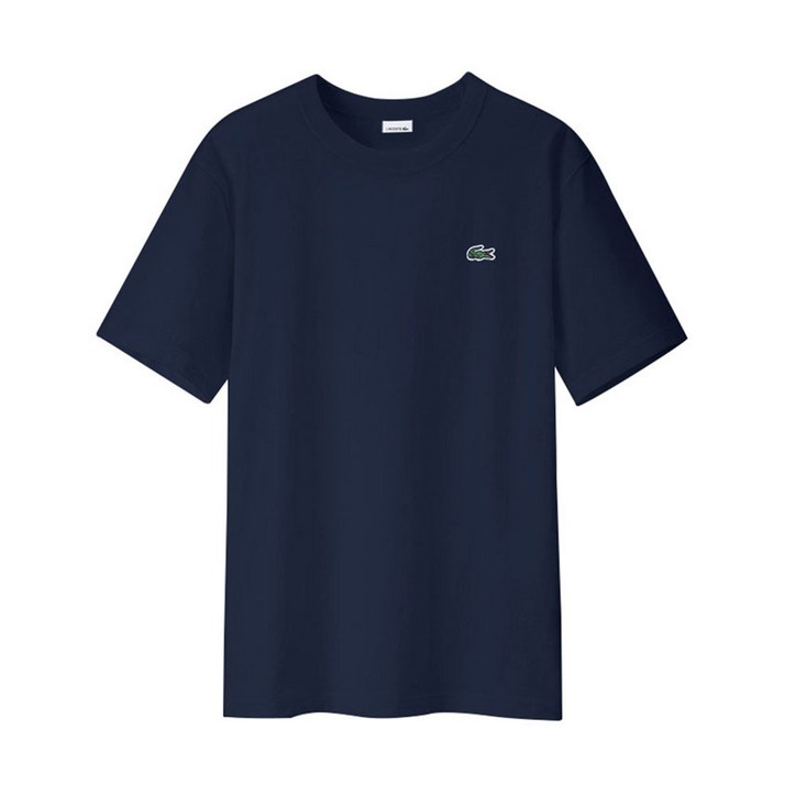 라코스테 크루 반팔티 네이비 남자 스포츠 반팔 티셔츠 면티 TH6709-166
