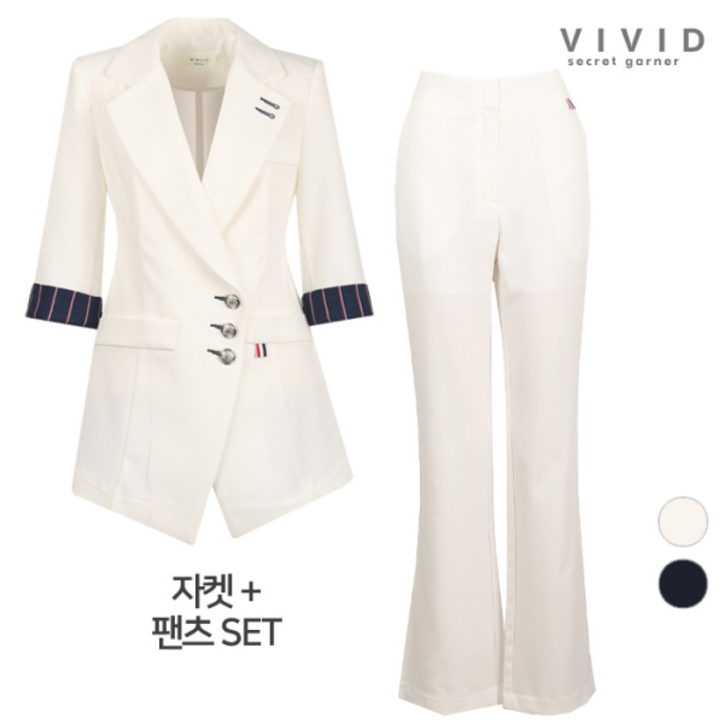 VIVID SG VIVID SET 여성 잇츠 여름정장자켓+부츠컷팬츠 세트 - 쇼핑뉴스