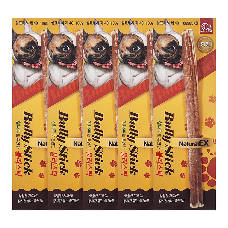네츄럴이엑스 강아지 불리스틱 육포 일반 중형