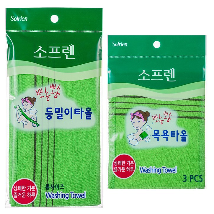 소프렌 뽀송뽀송 등밀이타올 1p 목욕타올 3p 소프렌 뽀송뽀송 등밀이타올 1p 목욕타올 3p