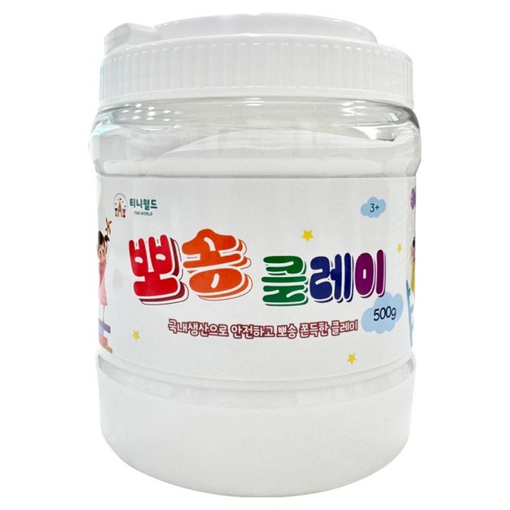 티니월드 뽀송 클레이, 하양, 500g, 1개