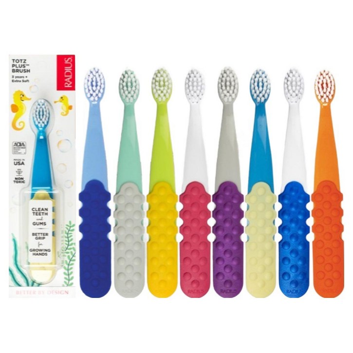 래디어스 아동용 토츠 플러스 칫솔 8종 세트, 혼합색상, 8개입, 1세트