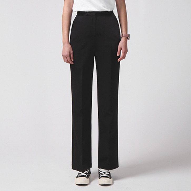 레몬소울 여성용 밴딩 스판 링클프리 일자 숏 슬랙스 6791