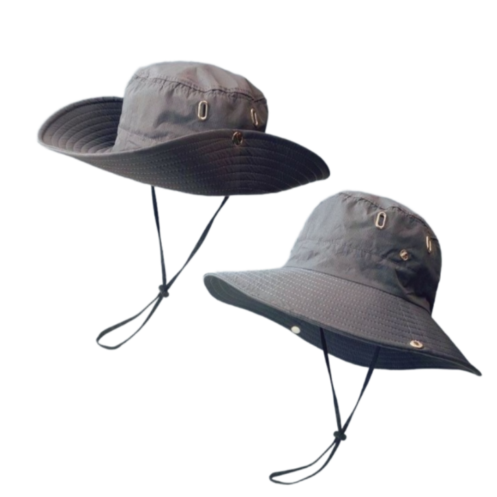 Velon 양쪽 접이식 자외선 차단 모자 낚시 썬캡