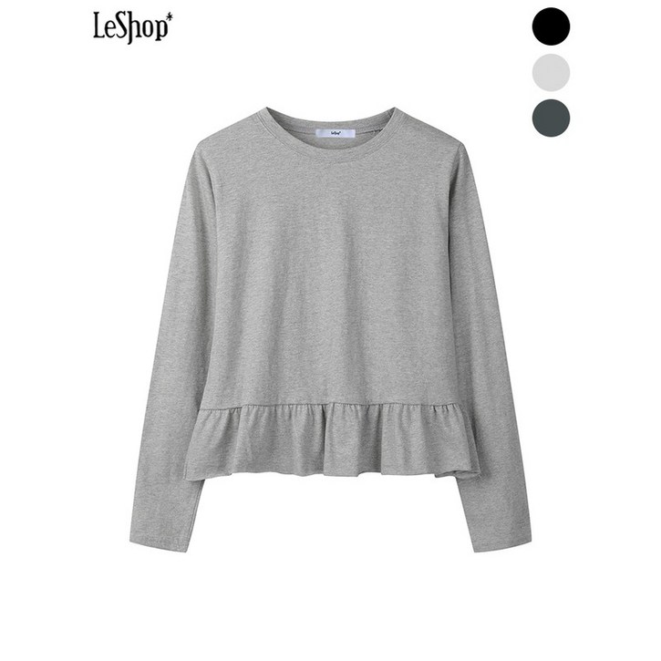 르샵 러플 라운드넥 티셔츠  BP2TS012A
