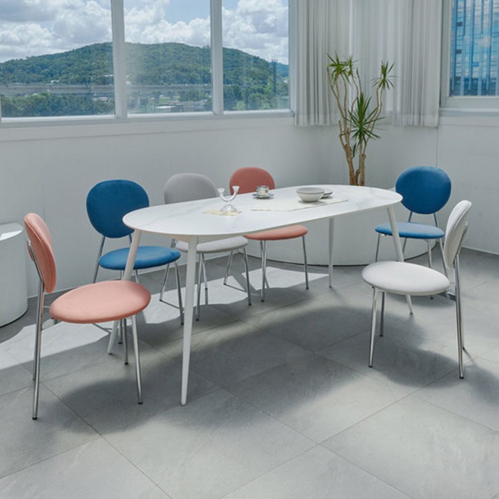 하모니 8인용 12T 타원형 세라믹 식탁테이블 W2000 CMN119C착불