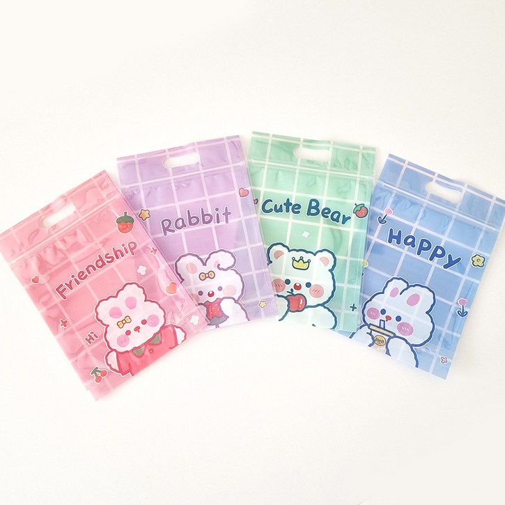 미미파티 감성 귀여운 구디백 손잡이 지퍼백 포장 봉투