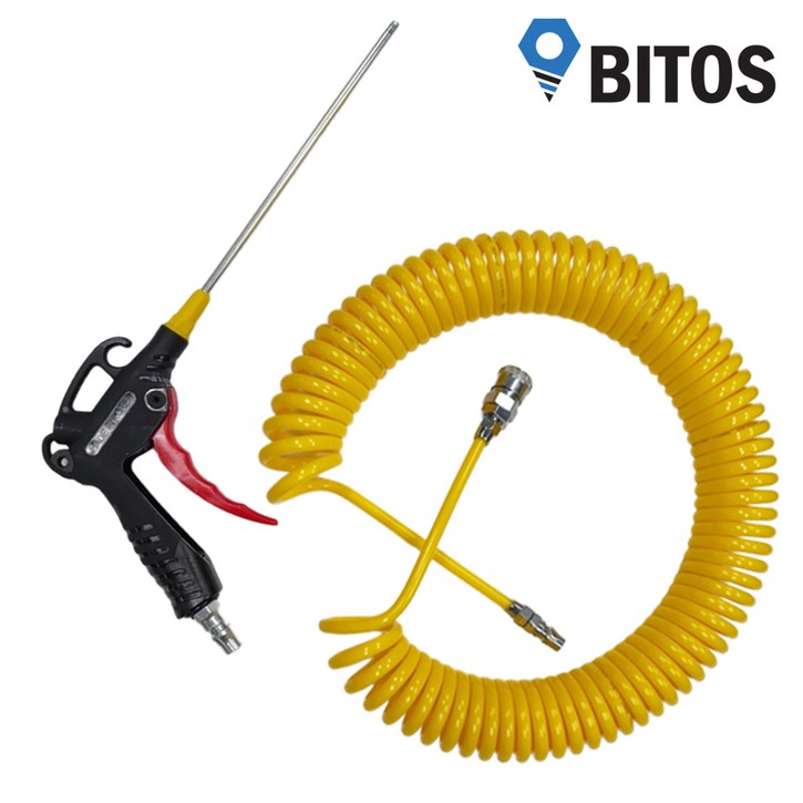 콤프레샤 에어건 200S 에어 코일 호스 8x10M 세트상품 PVC