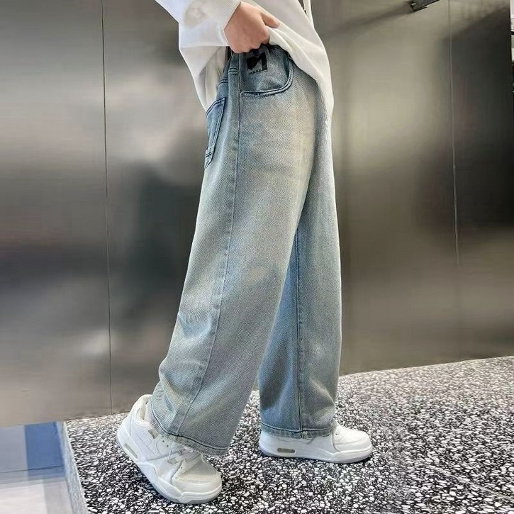남아 스트레이트 루즈 청바지 데님팬츠