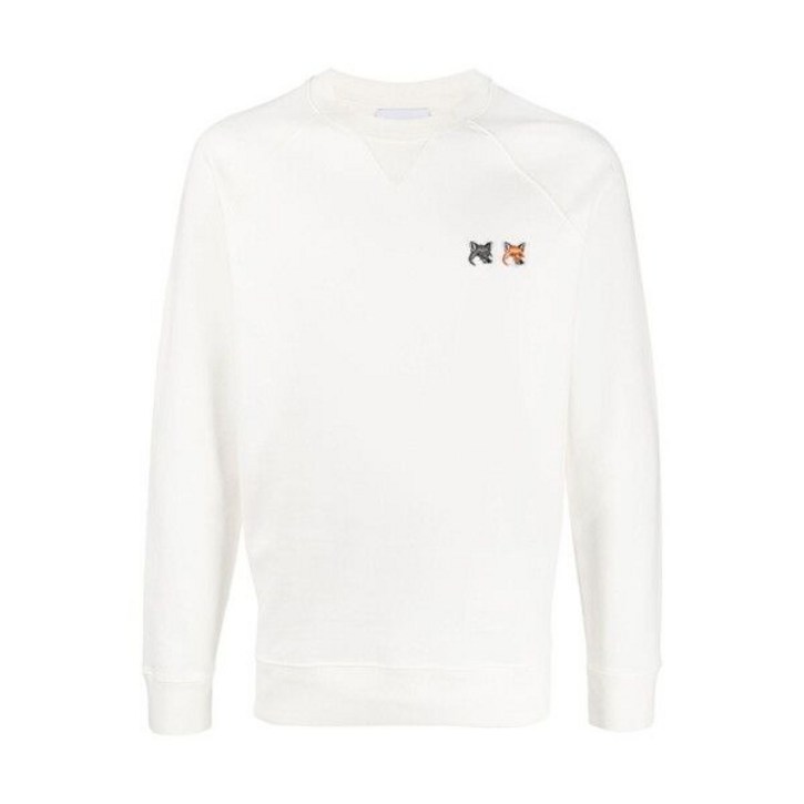 [백화점정품] 메종키츠네 티셔츠 더블 폭스헤드 패치 스웨트셔츠 화이트 FM00358KM0002 P700 맨투맨