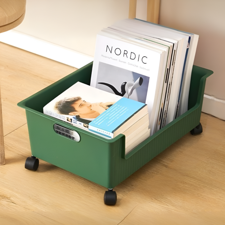 모엔데이 이동식 책가방 정리대 보관함, 1개, 그린